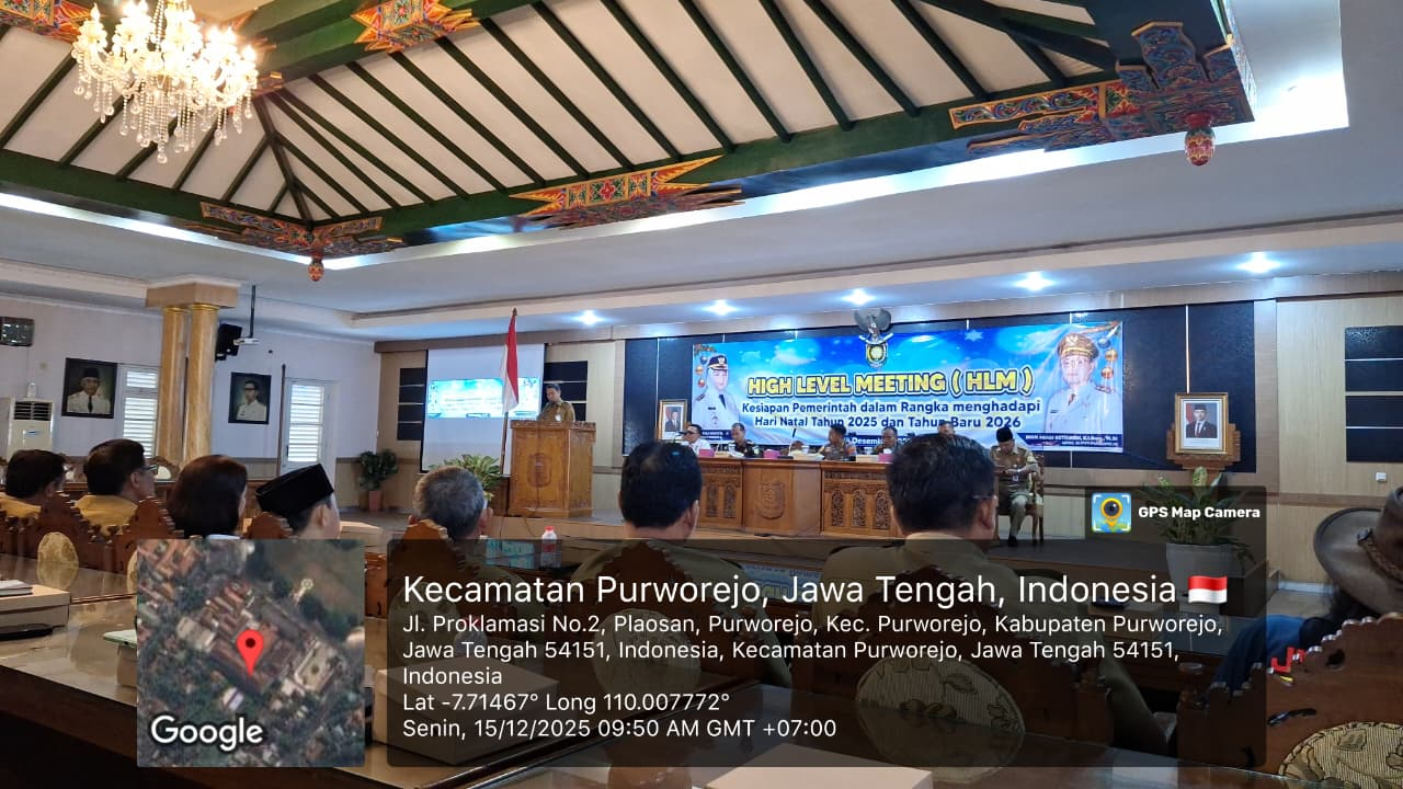 Bapperida Kabupaten Purworejo menghadiri undangan High Level Meeting Kesiapan Pemerintah dalam menghadapi Hari Natal Tahun 2025 dan Tahun Baru 2026.