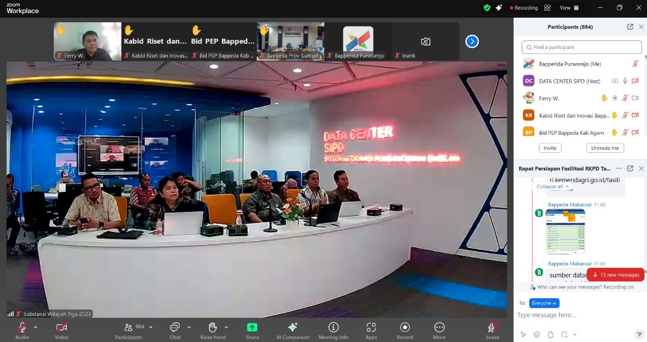 Rapat Persiapan Fasilitasi RKPD 2026 dengan Kemendagri secara Daring