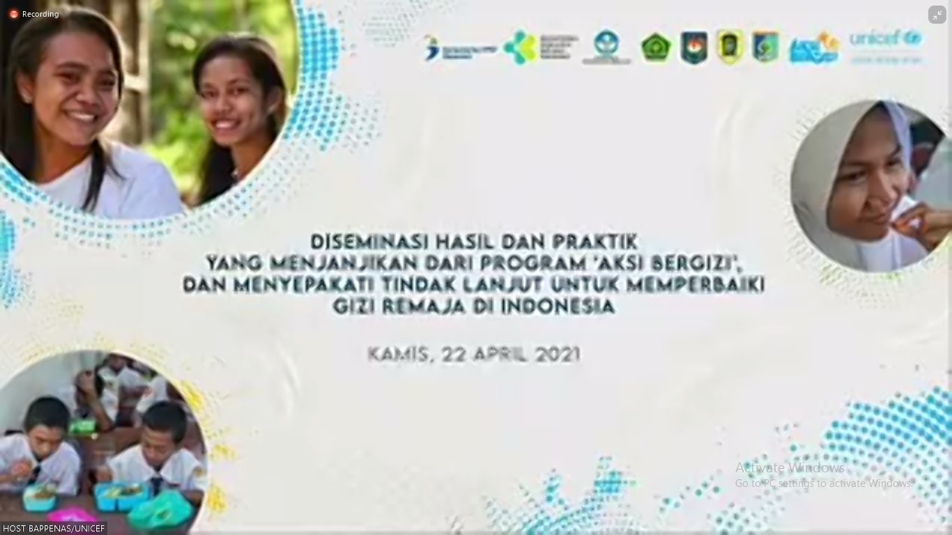 Diseminasi Program Aksi Bergizi dan Pembahasan Tindak Lanjut Perbaikan Gizi Remaja di lndonesia