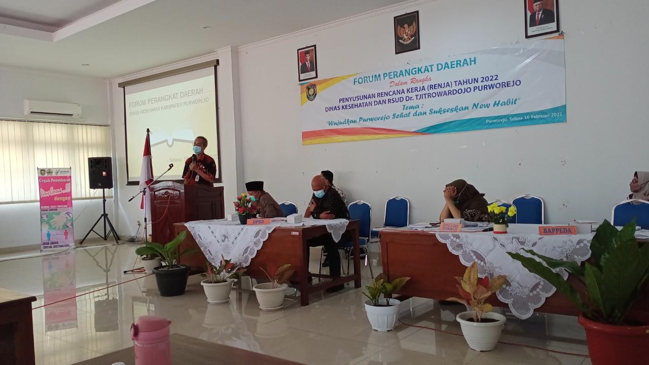 FORUM PERANGKAT DAERAH DALAM RANGKA PENYUSUNAN RENCANA KERJA TAHUN 2022 DINAS KESEHATAN DAN RSUD dr. TJITROWARDOJO PURWOREJO