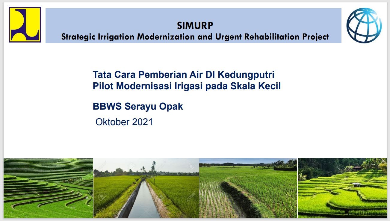 Diskusi rapat pembahasan draft Irrigation Service Agreement (ISA) dan Tata Cara Pelayanan Irigasi Program SIMURP