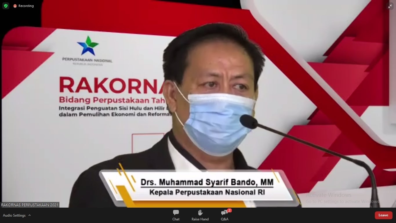 RAKORNAS PERPUSTAKAAN 2021 MENGHASILKAN 6 REKOMENDASI