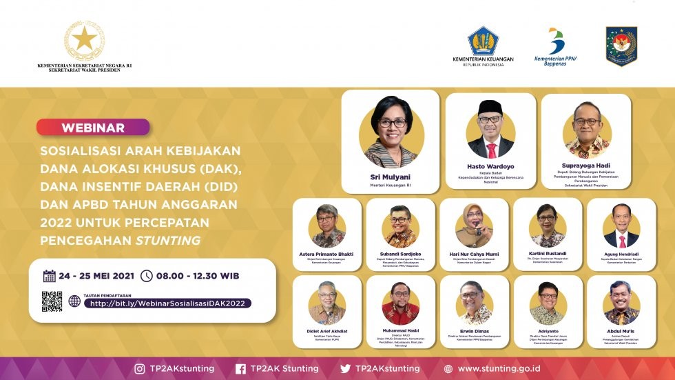 Webinar Sosialisasi Arah Kebijakan Dana Alokasi Khusus (DAK), Dana Insentif Daerah (DID) dan APBD Tahun Anggaran 2020 Untuk Percepatan Penurunan Stunting