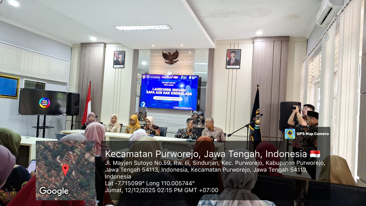 Bapperida Kabupaten Purworejo menghadiri undangan Launching Inovasi Sarana Pendampingan ASN (SAPA ASN) dan Sistem Informasi untuk Kompetensi dan Pengembangan Terintegrasi (SINERGI ASN). 