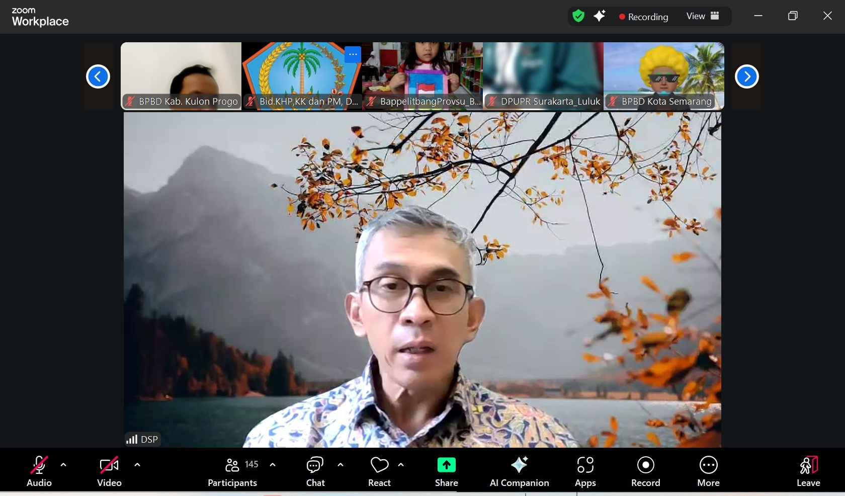 Bapperida Purworejo Ikuti Zoom Meeting Integrasi Kebijakan Ketangguhan Banjir Perkotaan Dalam Dokrenda melalui National Urban Flood Resilience Project (NUFREP)